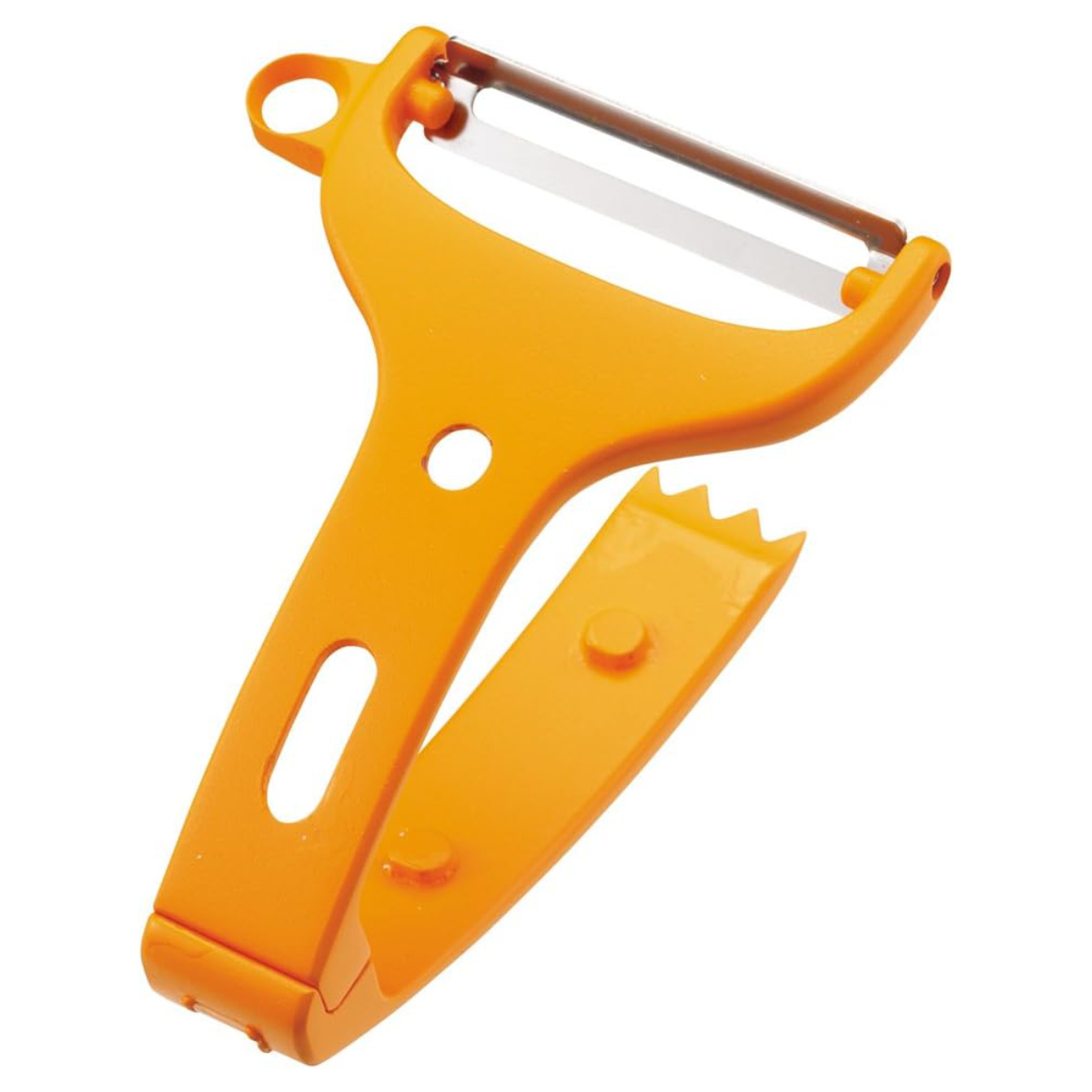 ピーラー BroadBeans ラクラクかぼちゃピーラー 貝印 （ 皮剥き器 皮むき器 T型ピーラー Y型ピーラー 芽取り付き カボチャ じゃがいも 種取り 下ごしらえ Y字ピーラー T字ピーラー キッチンツール ）