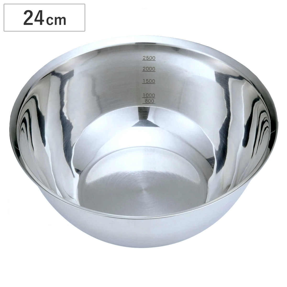 ボウル 24cm 深型 深型ボール 目盛付 ステンレス製 貝印 ( 調理用ボウル ステンレスボウル 調理器具 調理ボウル オールステンレス 目盛り付き ミキシングボール ミキシングボウル キッチンボール キッチンボウル 調理道具 調理小物 )