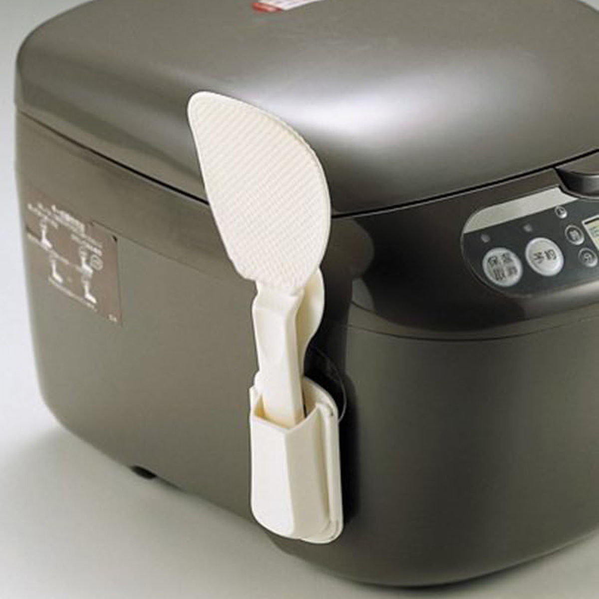 しゃもじケース しゃもじ入れ 吸盤付 らくチンしゃもじポケット 貝印 ( しゃもじホルダー しゃもじ立て 吸盤 貼り付け キッチン用品 炊飯器 調理道具 小物収納 )