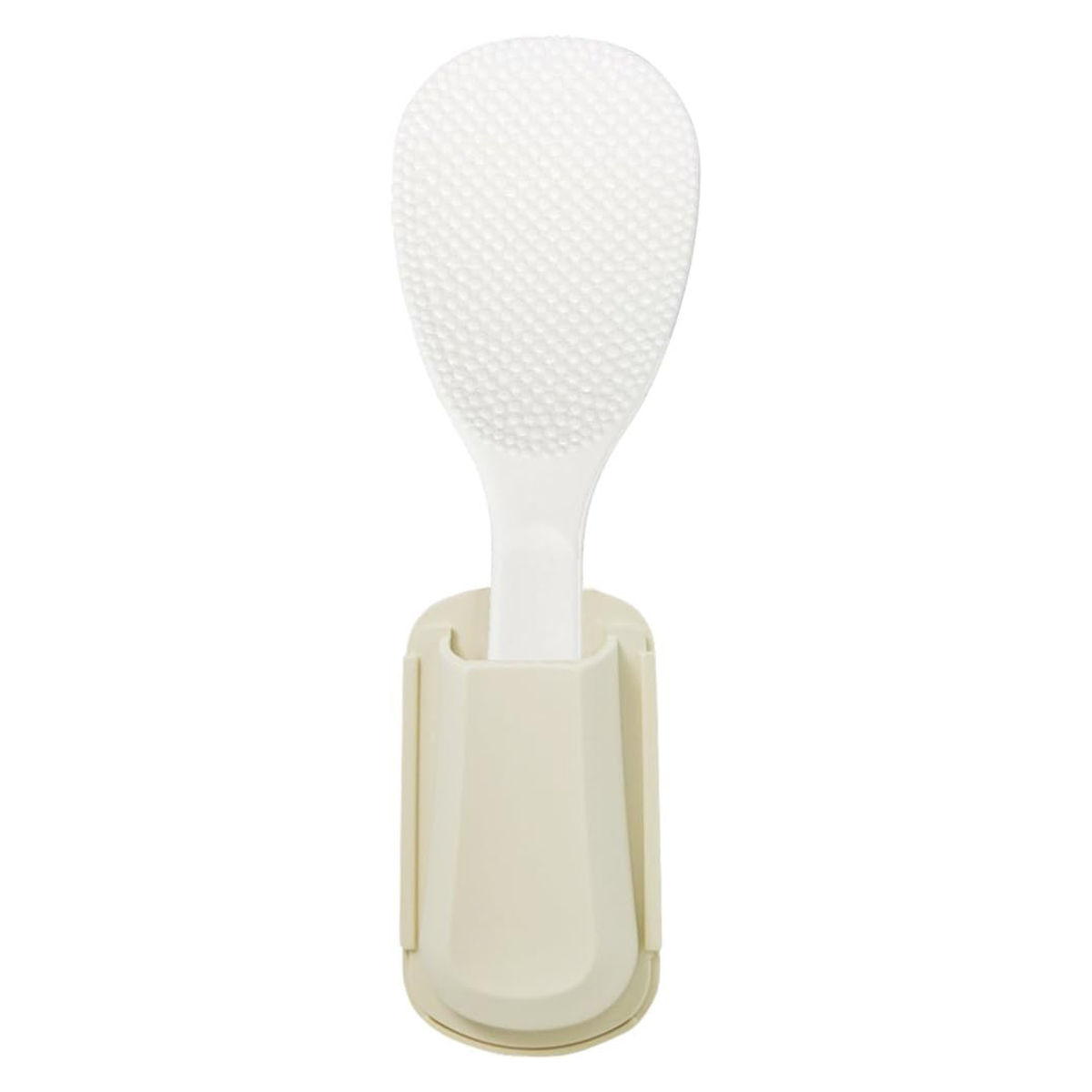 しゃもじケース しゃもじ入れ 吸盤付 らくチンしゃもじポケット 貝印 ( しゃもじホルダー しゃもじ立て 吸盤 貼り付け キッチン用品 炊飯器 調理道具 小物収納 )