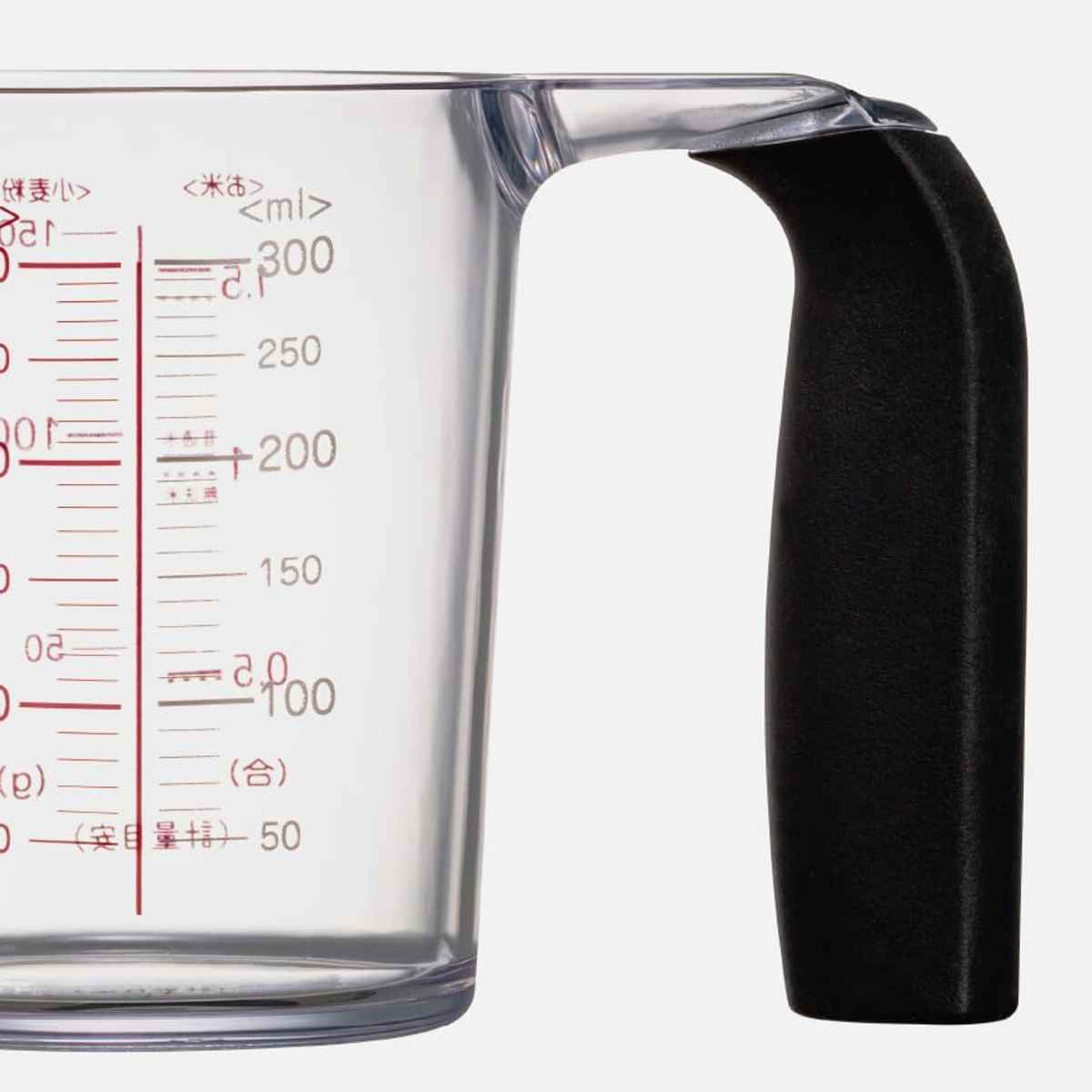 計量カップ 300ml 上から量れる洗いやすい計量カップ 貝印 ( メジャーカップ 取っ手付き 計量器具 料理用 食洗機対応 目盛り付き 目盛りが見やすい 液体 計量 調味料 水 お米 300ML )