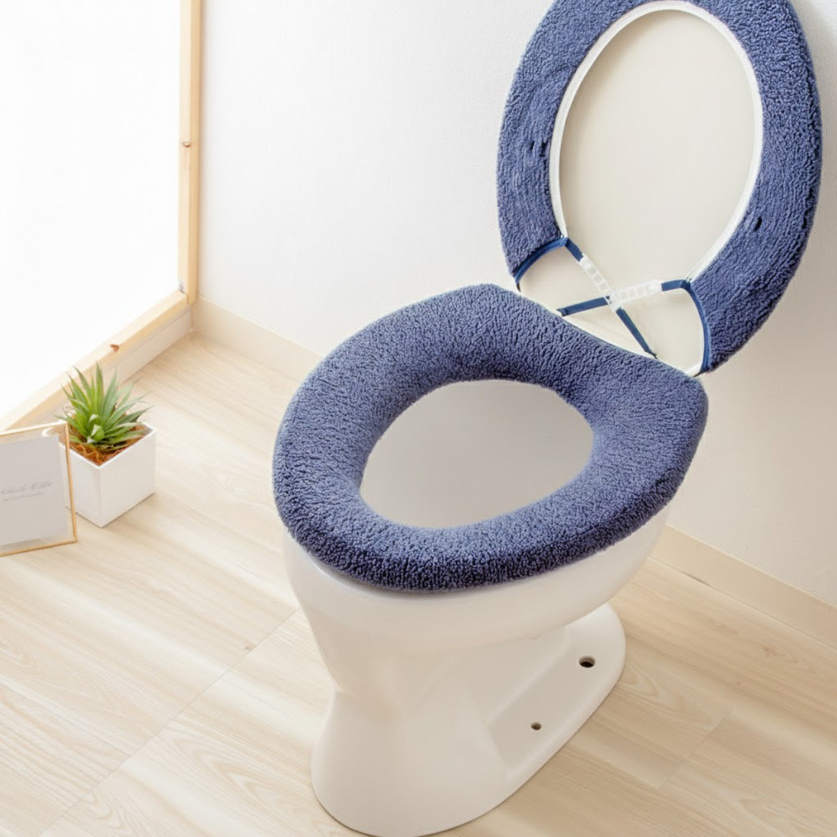 便座カバー SELECT JUST FIT トイレ便座カバー O型 ( 便座 カバー トイレ用品 O型用 洗える トイレ 伸びる トイレカバー O型便座専用 ふんわり 伸縮 冷たくない 無地 ) 【グレージュ】 グレージュ