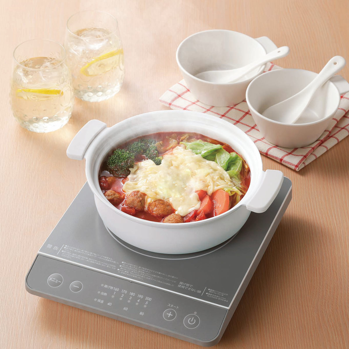 dショッピング |両手鍋 18cm 浅型 IH対応 軽量 セラミックコート