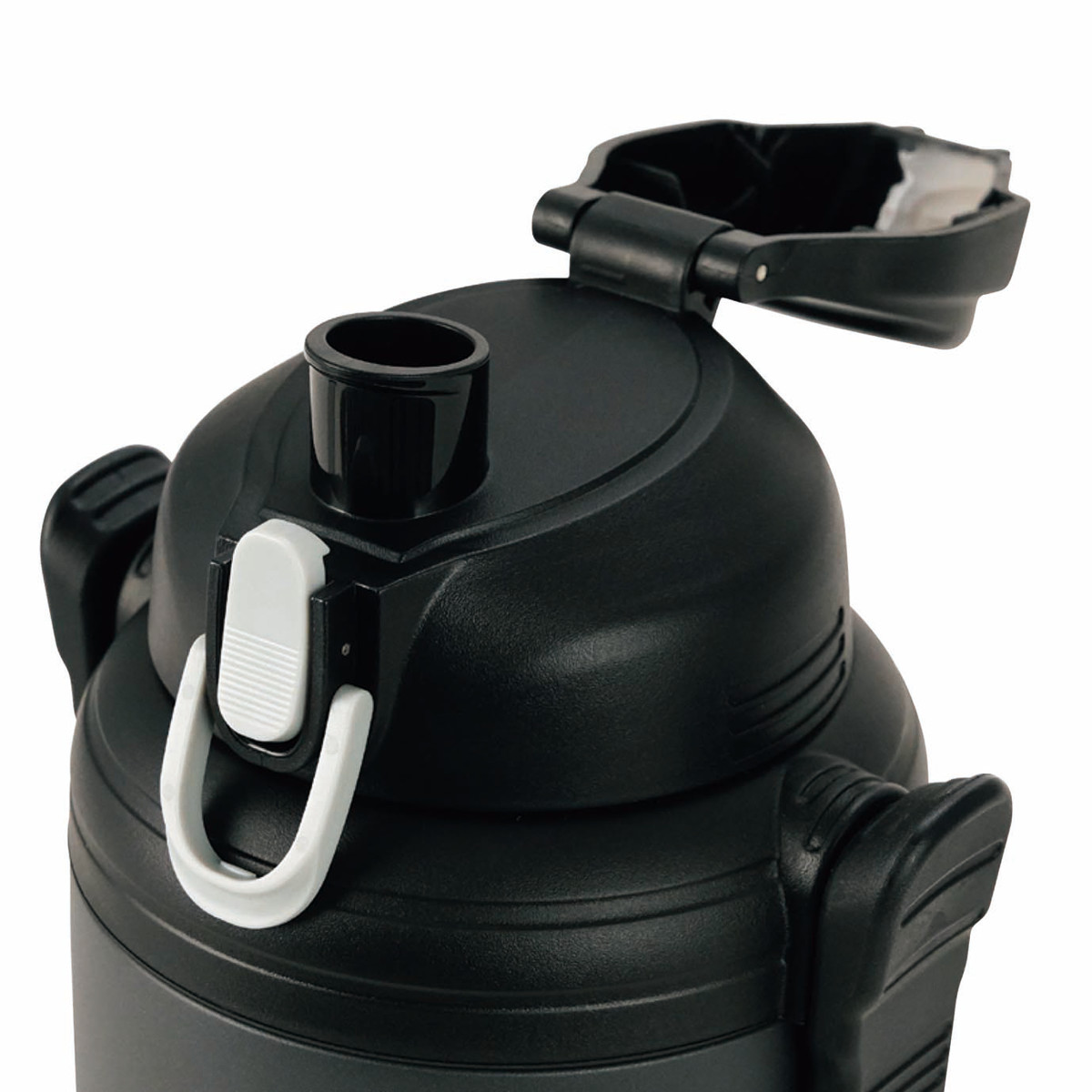 ウォータージャグ2L 大容量 水筒 ( 保冷 直飲み 大きい スポーツボトル スポーツジャグ 直のみ すいとう ワンタッチ ステンレス ハンドル付き ステンレスボトル ) 【ホワイト】 ホワイト