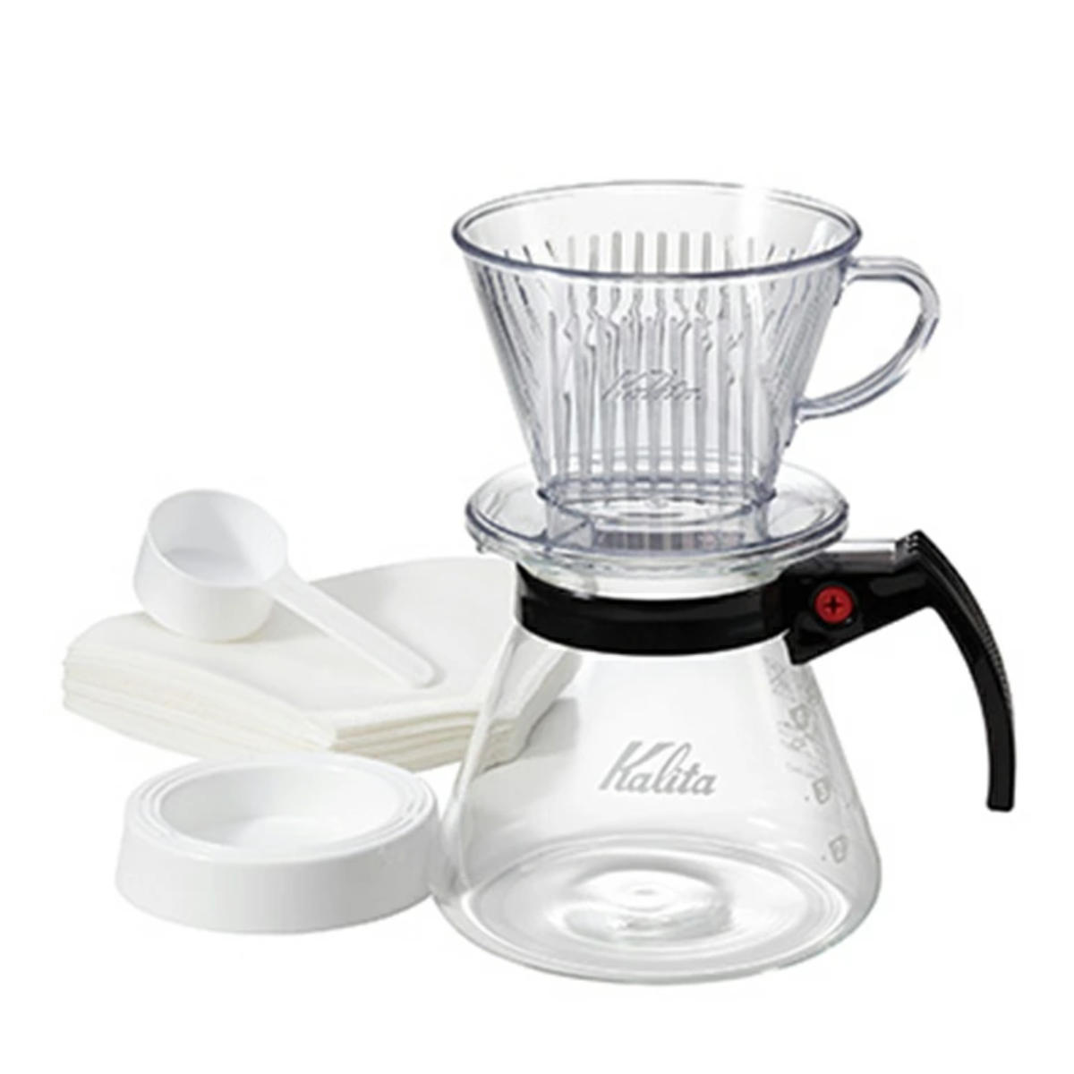 Kalita カリタ 102-D セット N ( 2~4人用 ドリッパー サーバー コーヒードリッパー コーヒーサーバー コーヒー おしゃれ 珈琲 用品 器具 コーヒーウェア ハンドドリップ 3つ穴 メジャーカップ 濾紙 ロト受け )