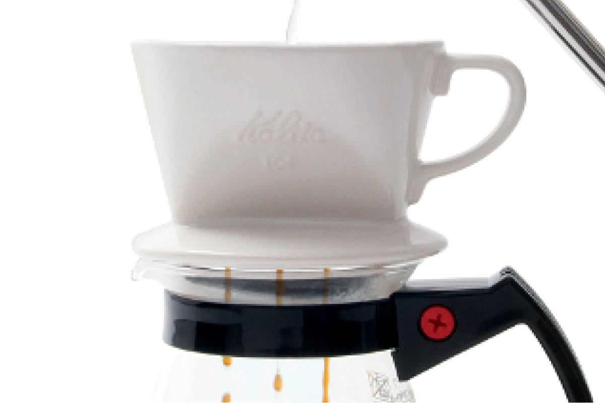 Kalita カリタ ドリッパー 102-ロト ( 2?4人用 陶器 三つ穴構造 コーヒー ドリップ コーヒードリッパー コーヒードリップ おしゃれ 珈琲 用品 器具 コーヒーウェア ハンドドリップ 3つ穴 )