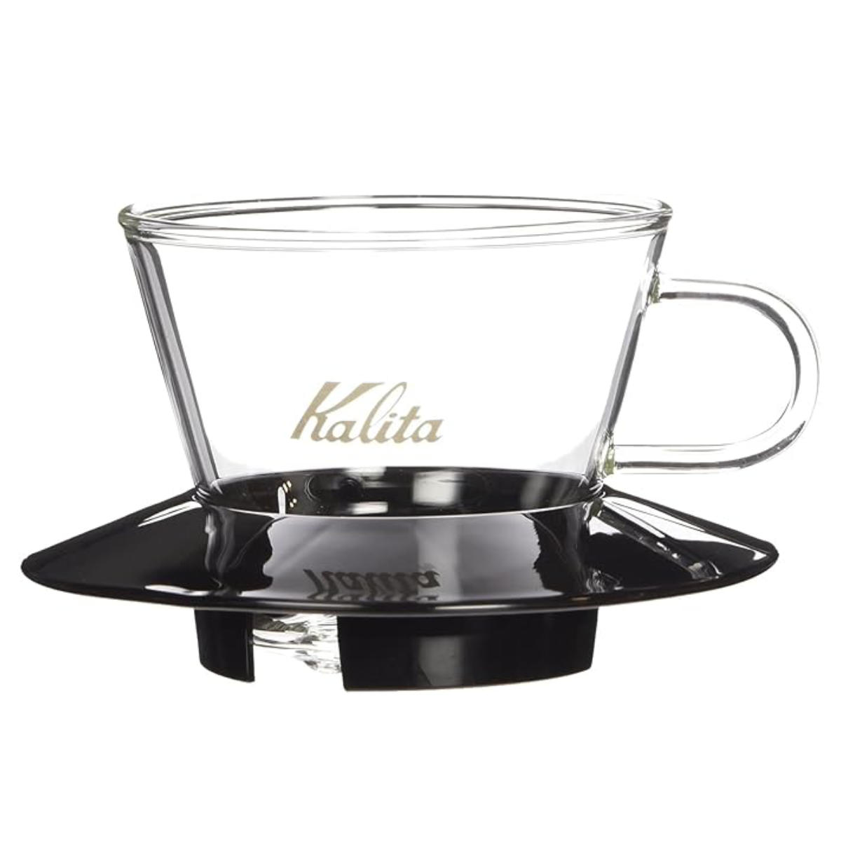 Kalita カリタ ドリッパー ガラスドリッパー 155 ( 1?2人用 ガラス 耐熱ガラス 三つ穴構造 ドリップ コーヒー コーヒードリッパー コーヒードリップ おしゃれ 珈琲 用品 器具 コーヒーウェア ハンドドリップ 3つ穴 ) 【ブラック】 ブラック