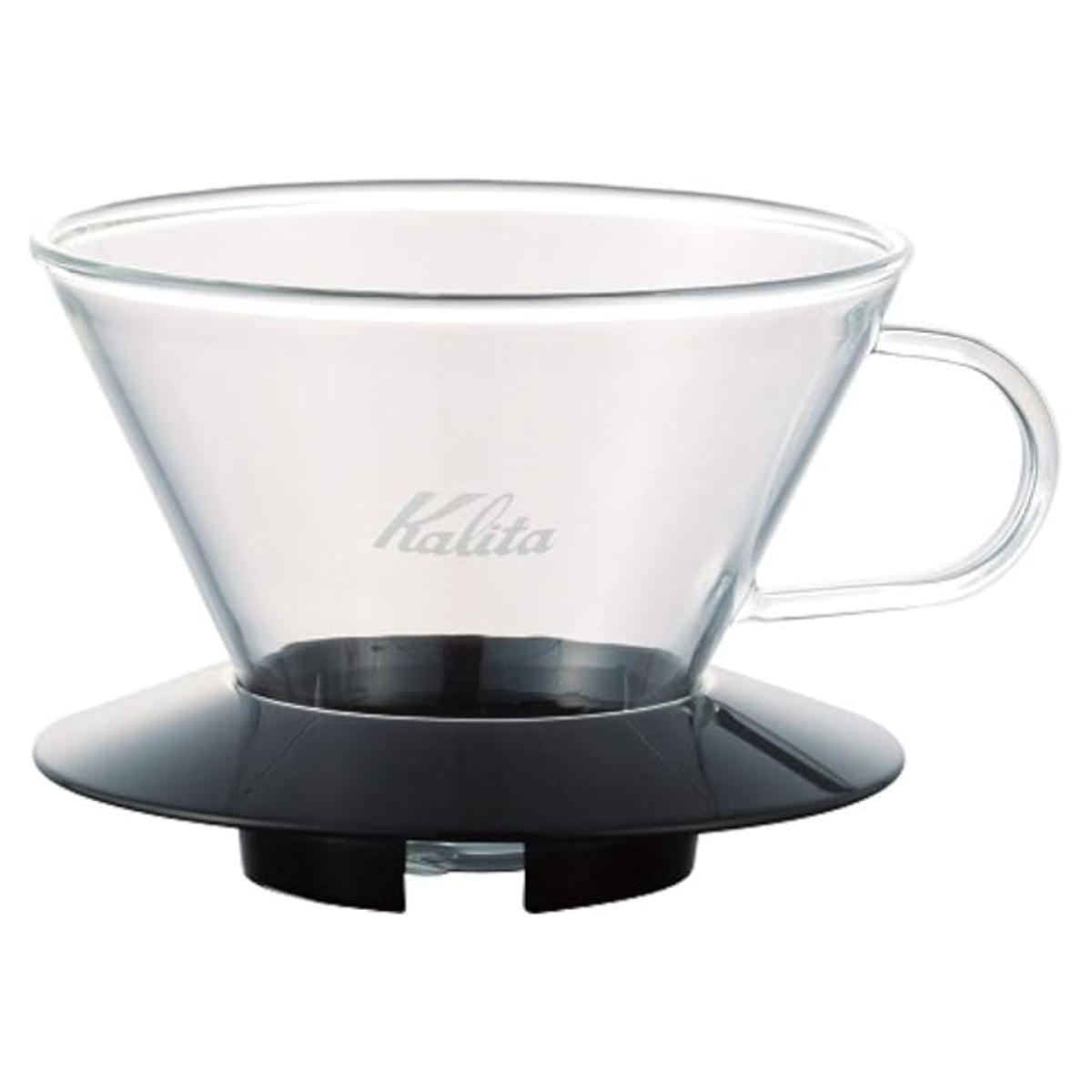 Kalita カリタ ドリッパー ガラスドリッパー185 ( 2?4人用 ガラス 耐熱ガラス 三つ穴構造 ドリップ コーヒー コーヒードリッパー コーヒードリップ おしゃれ 珈琲 用品 器具 コーヒーウェア ハンドドリップ 3つ穴 ) 【ブラック】 ブラック