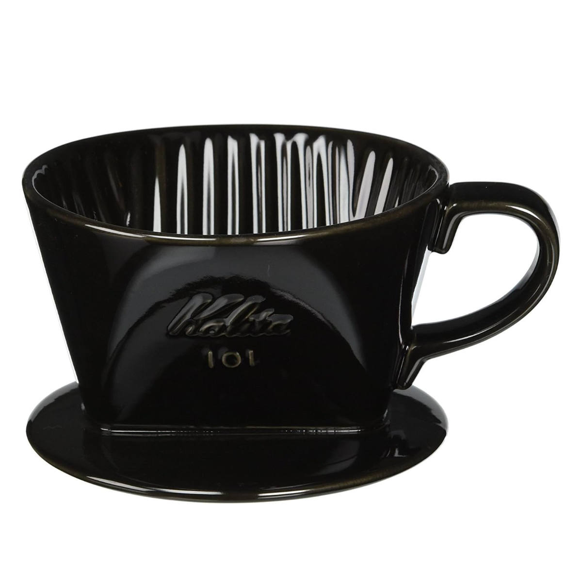 Kalita カリタ ドリッパー 101-ロト ブラック ( 1?2人用 陶器 三つ穴構造 コーヒー ドリップ コーヒードリッパー コーヒードリップ おしゃれ 珈琲 用品 器具 コーヒーウェア ハンドドリップ 3つ穴 )