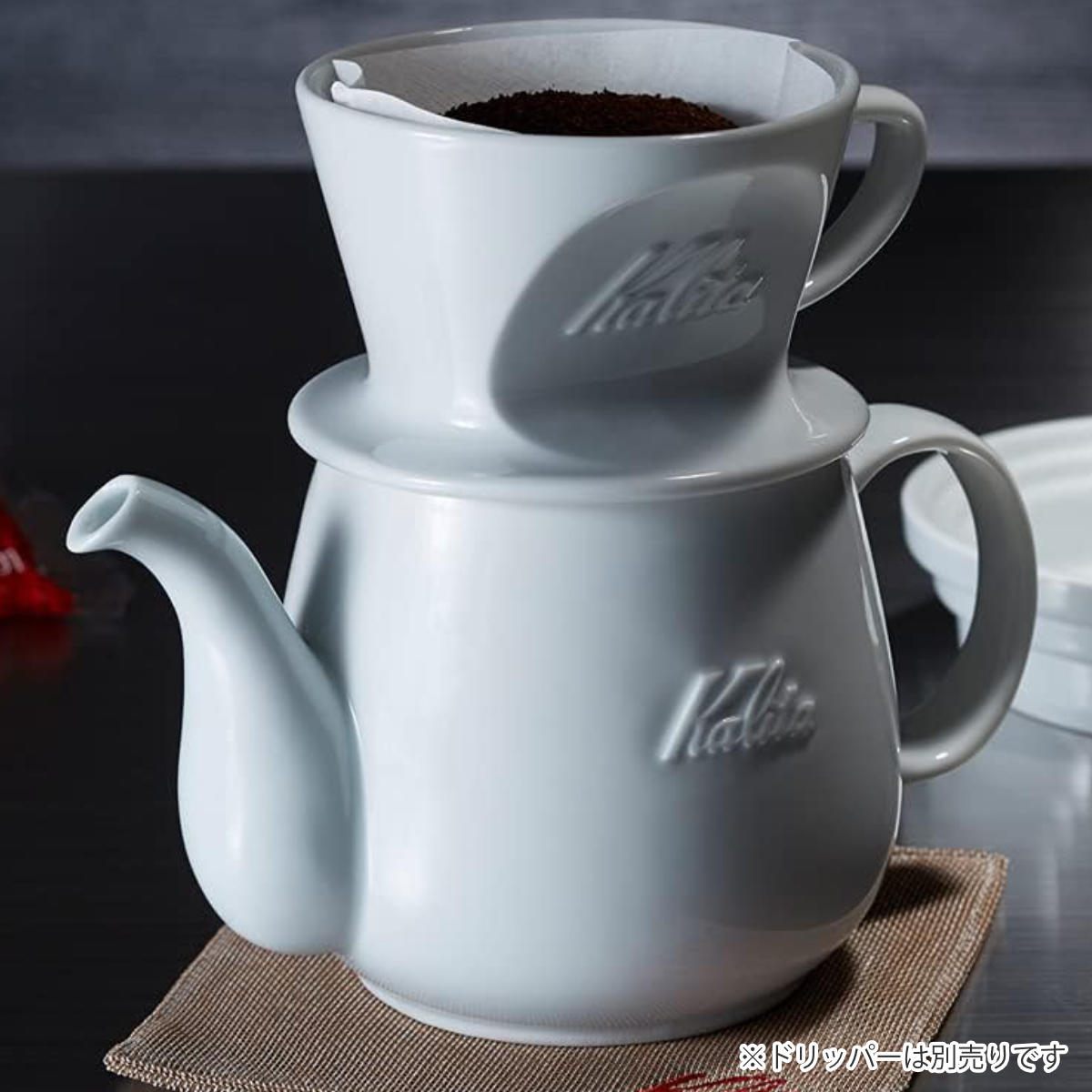 Kalita カリタ HA コーヒーポット 600ml S ( 波佐見焼 日本製 磁器 ティーポット コーヒー ポット 1?2人用 おしゃれ シンプル 白 ホワイト 珈琲 紅茶 お茶 用品 器具 コーヒーウェア ハンドドリップ )