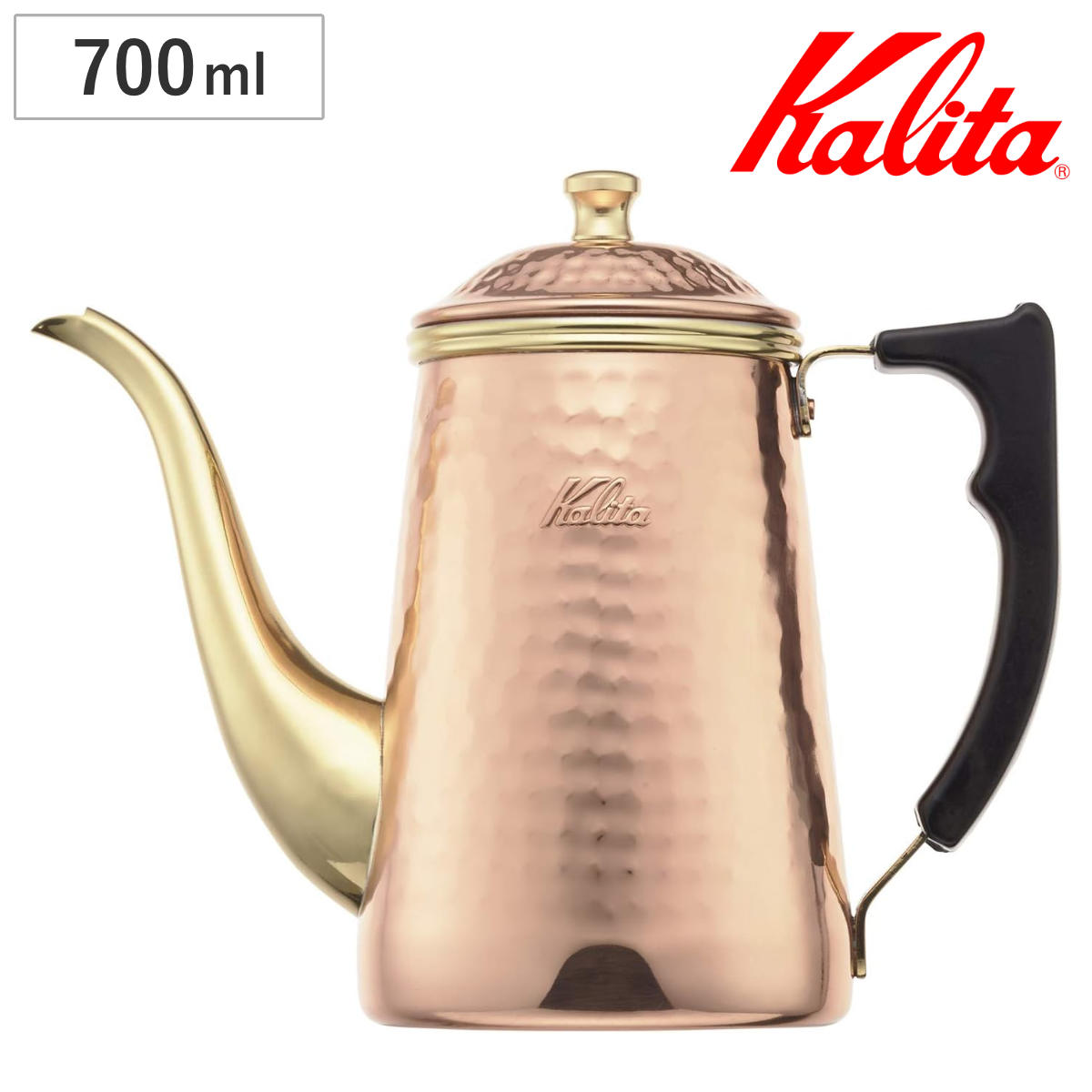 Kalita カリタ コーヒーケトル 700ml Cu ケトル 700 ( 銅製 日本製 コーヒー コーヒーポット ドリップケトル 細口 おしゃれ シンプル 珈琲 用品 )
