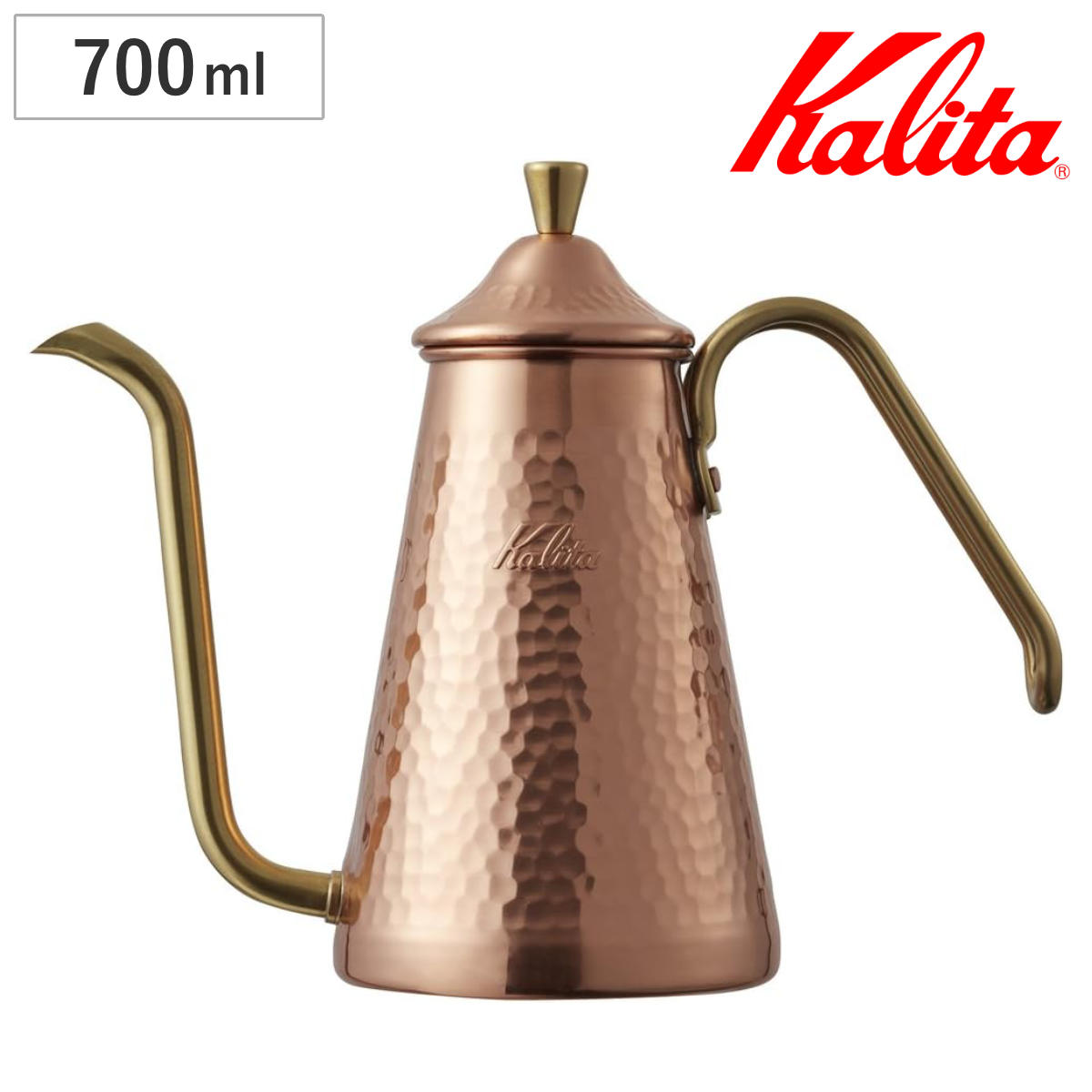Kalita カリタ コーヒーケトル 700ml ドリップポット スリム 700CU ( 銅製 日本製 ドリップケトル コーヒーポット TSUBAME 細口 おしゃれ シンプル 珈琲 用品 )