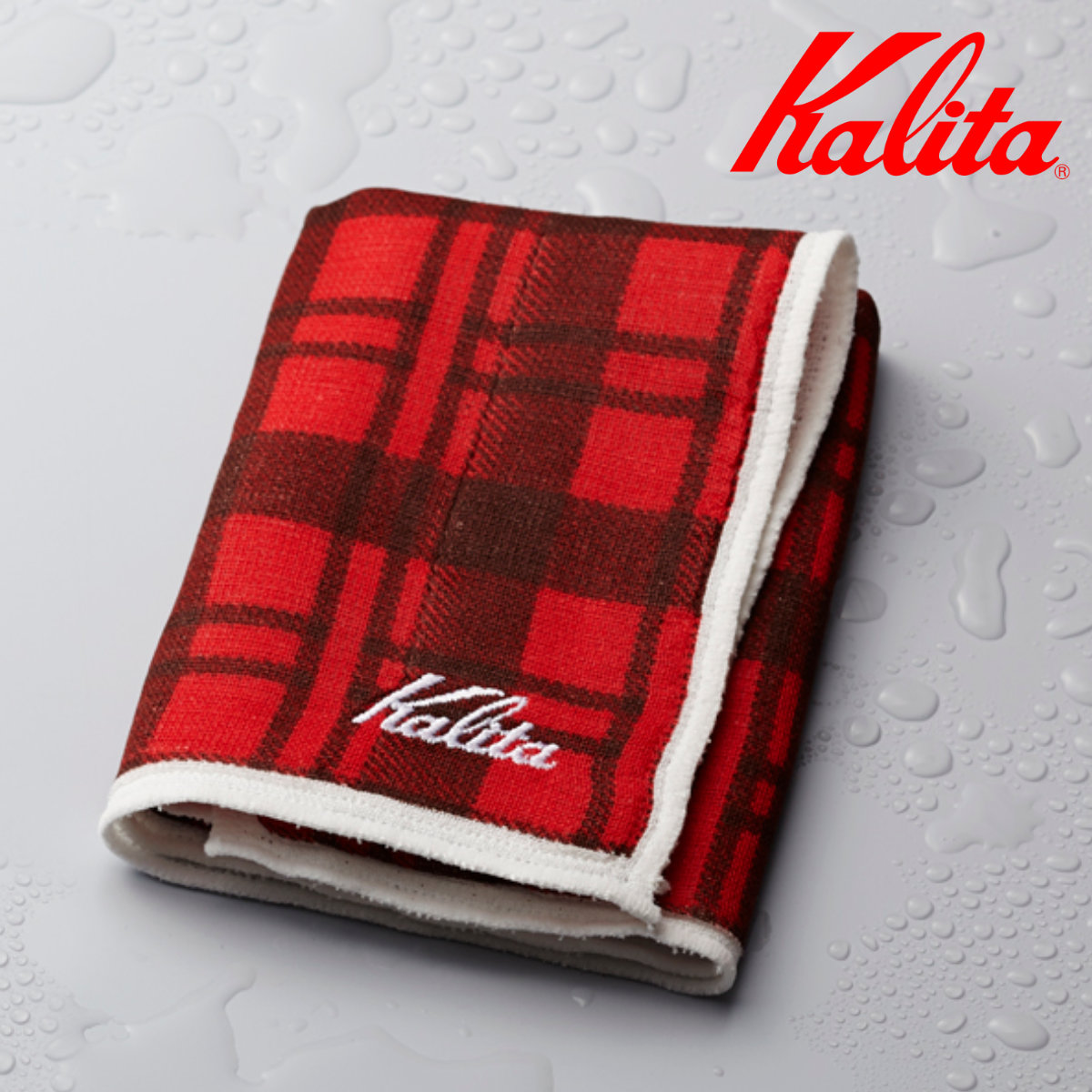 Kalita カリタ ふきん 蚊帳フキン （ 綿100％ 吸水 速乾 フキン 布巾 日本製 蚊帳生地 おしゃれ かわいい チェック柄 ）