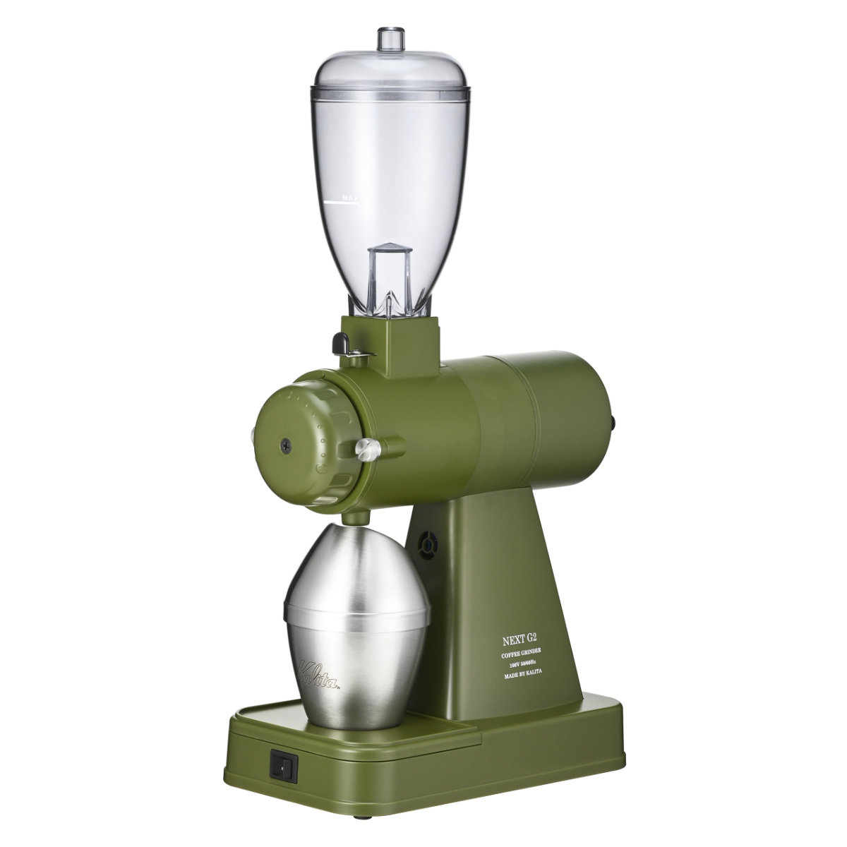 Kalita カリタ コーヒーミル NEXT G2 ( 電動 日本製 コーヒー ミル 電動ミル グラインダー 帯電防止 静音 おしゃれ レトロ調 クラシック調 業務用 家庭用 ) 【ブルー】 ブルー