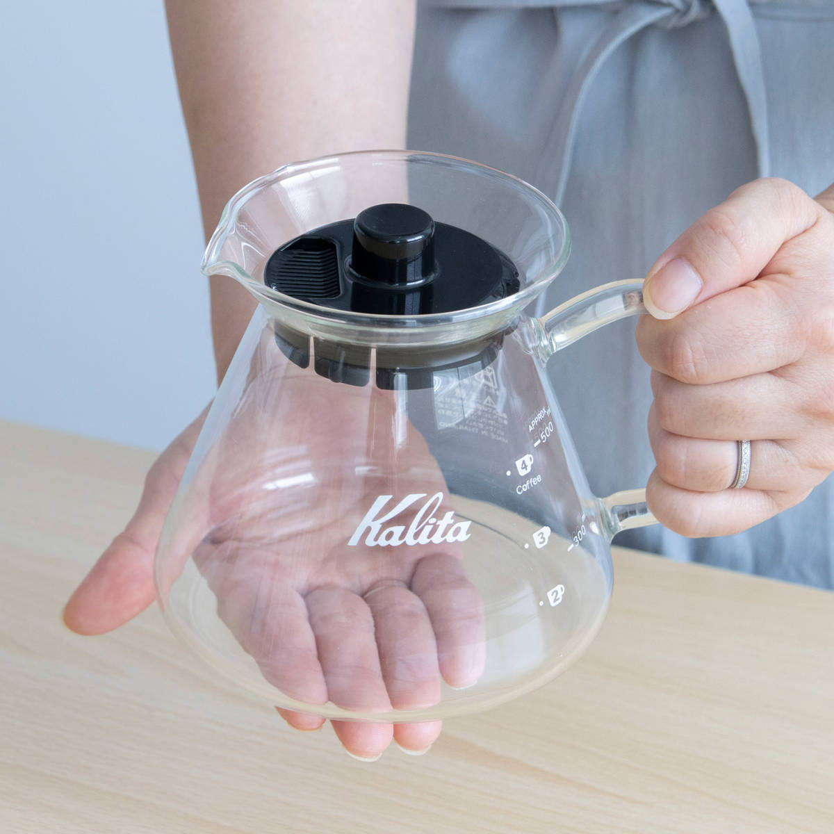 Kalita カリタ コーヒーサーバー 500ml 500 サーバー G ( 2~4人用 ガラス 耐熱ガラス 電子レンジ対応 おしゃれ シンプル コーヒー 容器 )