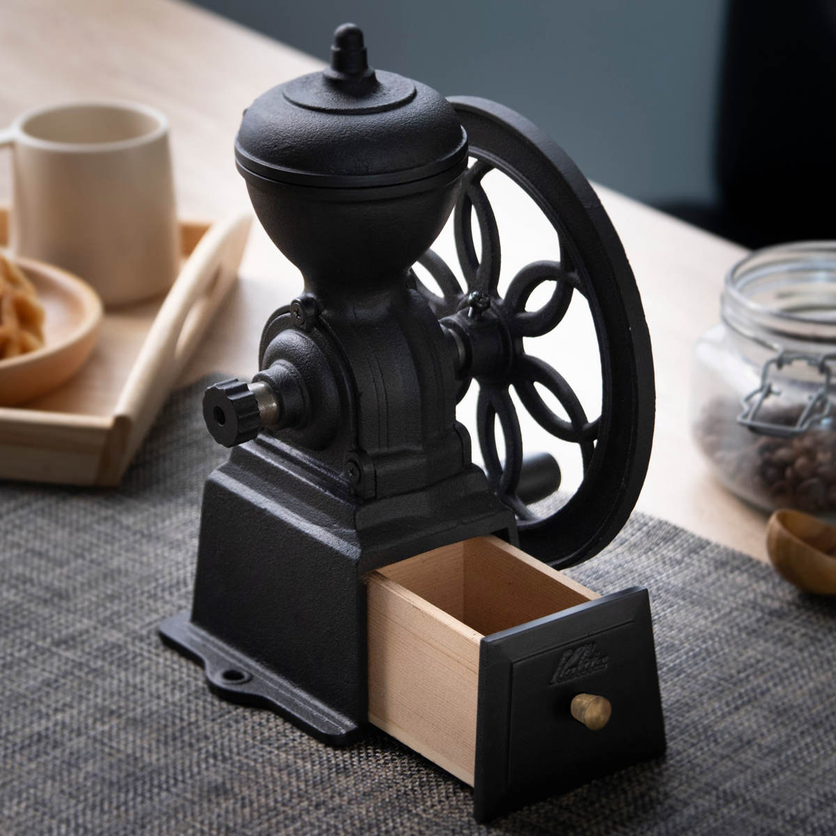 Kalita カリタ コーヒーミル ダイヤ ミル N ( 日本製 手挽き コーヒー コーヒー豆 おしゃれ レトロ クラシック 手動 ハンドコーヒーミル コーヒーグラインダー ) 【ブラック】 ブラック