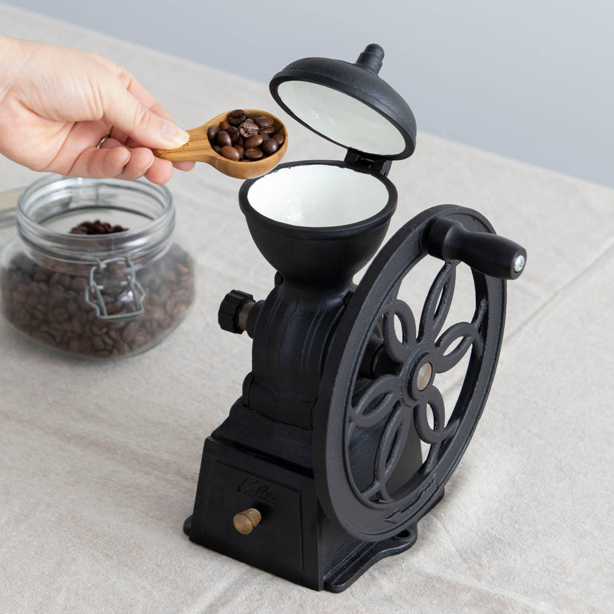 Kalita カリタ コーヒーミル ダイヤ ミル N ( 日本製 手挽き コーヒー コーヒー豆 おしゃれ レトロ クラシック 手動 ハンドコーヒーミル コーヒーグラインダー ) 【ブラック】 ブラック