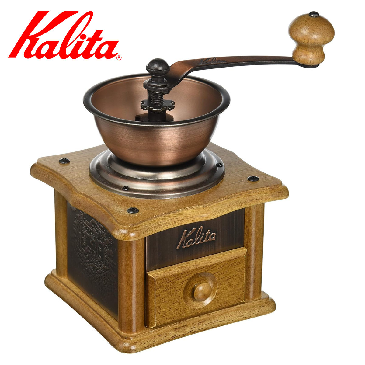 Kalita カリタ コーヒーミル 銅板ミル ac （ 手挽き 手動 コーヒー コーヒー豆 ミル おしゃれ レトロ クラシック ）