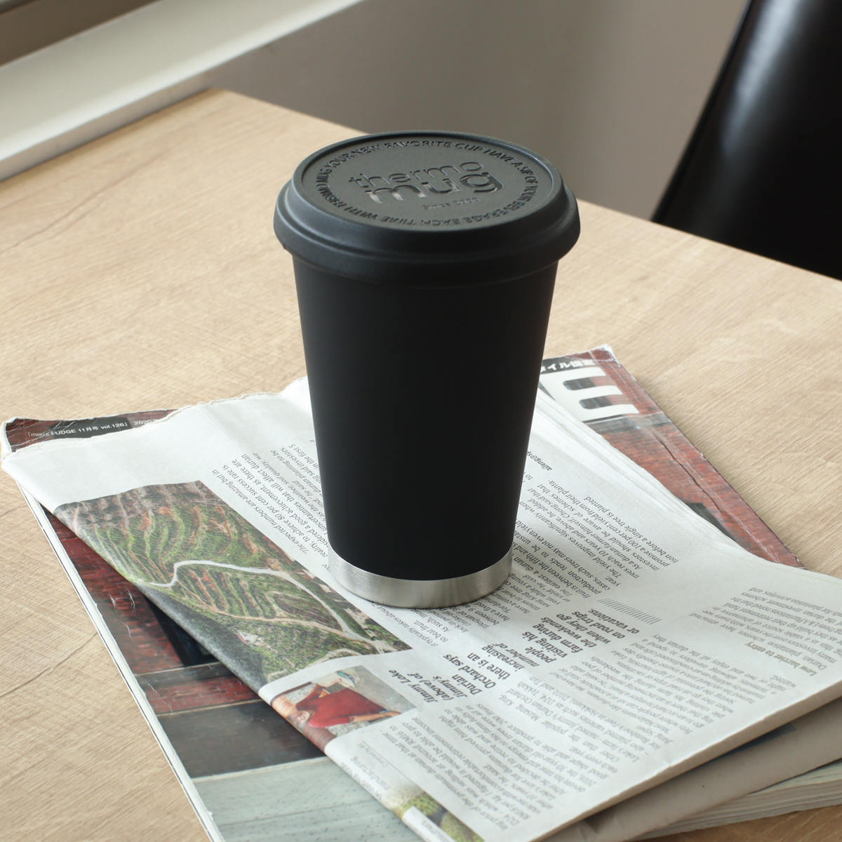 タンブラー フタ付き 300ml thermo mug モバイルタンブラー ステンレス ( ステンレスタンブラー コップ カップ 真空二重構造 保冷 保温 ステンレス製 コーヒー 紅茶 珈琲 シンプル おしゃれ ) 【アイボリー】 アイボリー