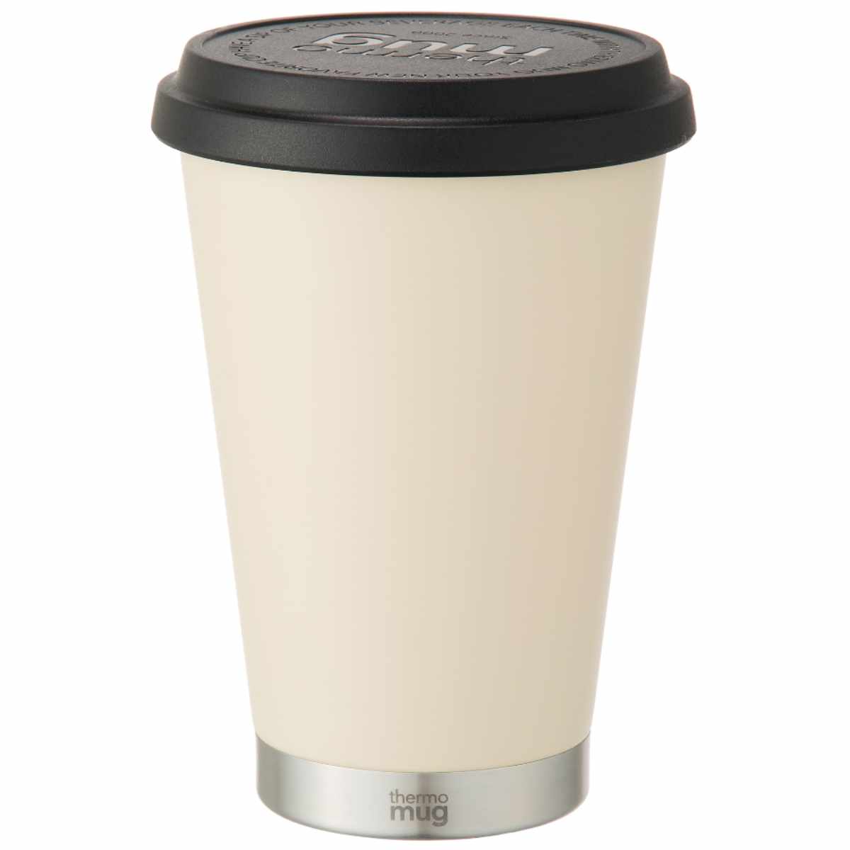 タンブラー フタ付き 300ml thermo mug モバイルタンブラー ステンレス ( ステンレスタンブラー コップ カップ 真空二重構造 保冷 保温 ステンレス製 コーヒー 紅茶 珈琲 シンプル おしゃれ ) 【アイボリー】 アイボリー