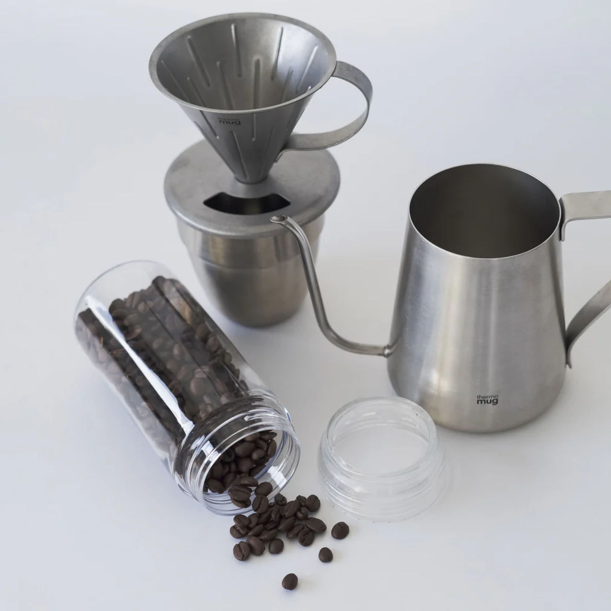 水筒 420ml ALLDAY LIGHT thermo mug ( 食洗機対応 直飲み ボトル クリアボトル 透明 コンパクト おしゃれ 食洗機OK 直のみ タンブラー マイボトル ウォーターボトル 軽い 軽量 クリア 大人 ) 【グレー】 グレー