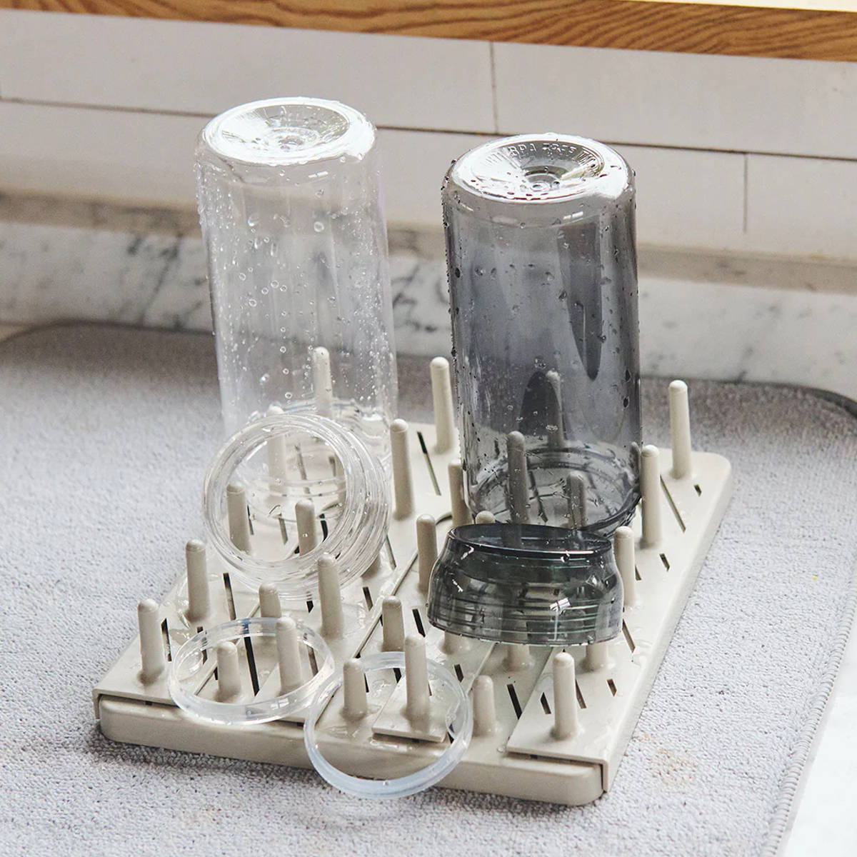 水筒 420ml ALLDAY LIGHT thermo mug ( 食洗機対応 直飲み ボトル クリアボトル 透明 コンパクト おしゃれ 食洗機OK 直のみ タンブラー マイボトル ウォーターボトル 軽い 軽量 クリア 大人 ) 【グレー】 グレー