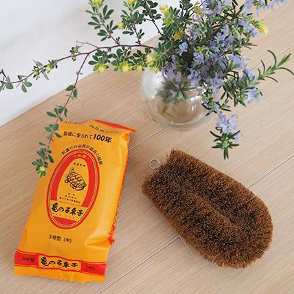 たわし 亀の子束子 3号 中 10個セット ( タワシ 束子 亀の子タワシ ざる洗い まな板洗い コゲ落とし 天然素材 フライパン 鍋 調理器具を洗う 食器洗い 皿洗い 野菜洗い 洗う 泥落とし キッチン用品 )