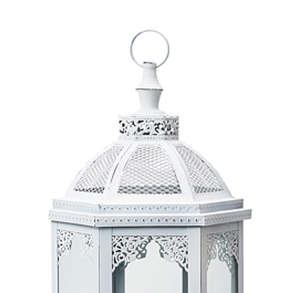 ランタン アンティークホワイトランタンM （ キャンドルホルダー