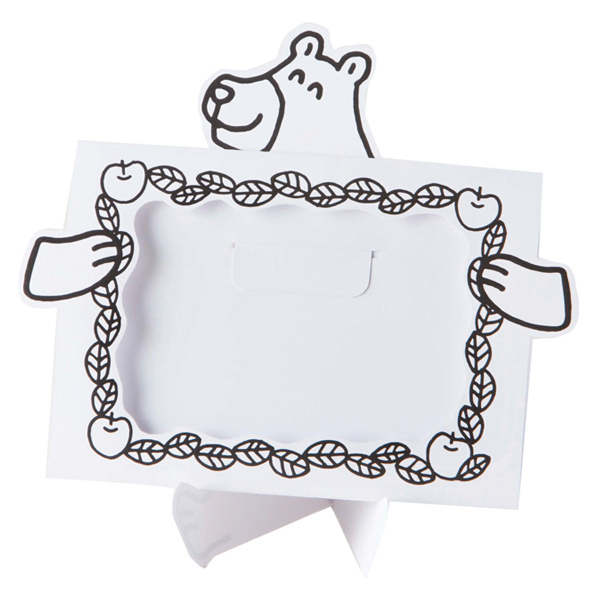 フォトスタンド ペインタホリック クマ （ 写真たて 紙製 塗り絵 ぬりえ ぬり絵 こども 子ども 子供 大人 写真 卓上 飾る 動物 アニマル