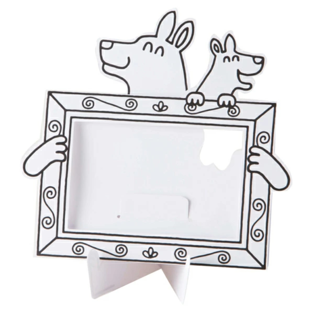 フォトスタンド ペインタホリック カンガルー ( 写真たて 紙製 塗り絵 ぬりえ ぬり絵 こども 子ども 子供 大人 写真 卓上 飾る 動物 アニマル )