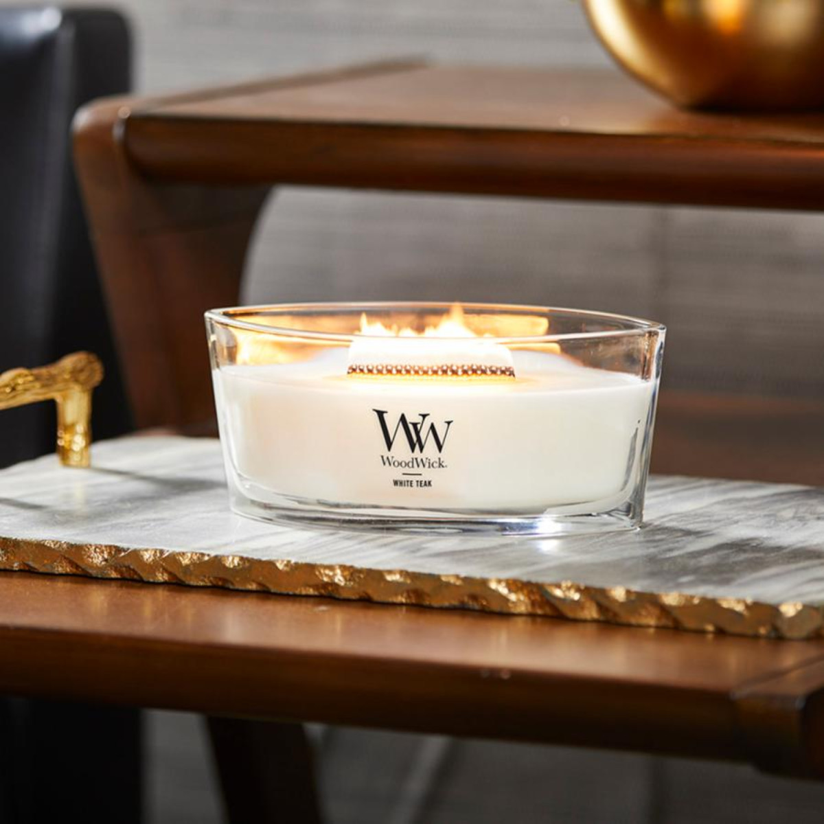 アロマキャンドル ウッドウィック WoodWick ハースウィック シェード付き ( アロマ キャンドル ギフト ソイワックス 蓋付き おしゃれ 香り 木芯 焚き火 フレグランスキャンドル トリロジーハースウィック 木製芯 鉄製シェード ) 【テンペスト】 テンペスト