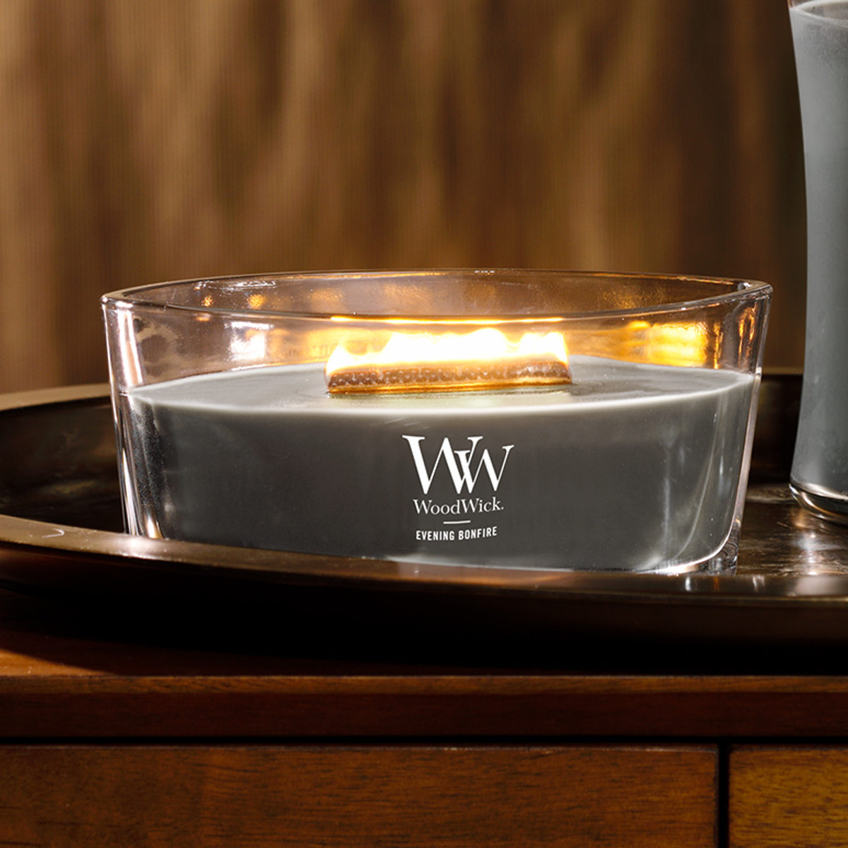 アロマキャンドル ウッドウィック WoodWick ハースウィック シェード付き ( アロマ キャンドル ギフト ソイワックス 蓋付き おしゃれ 香り 木芯 焚き火 フレグランスキャンドル トリロジーハースウィック 木製芯 鉄製シェード ) 【テンペスト】 テンペスト