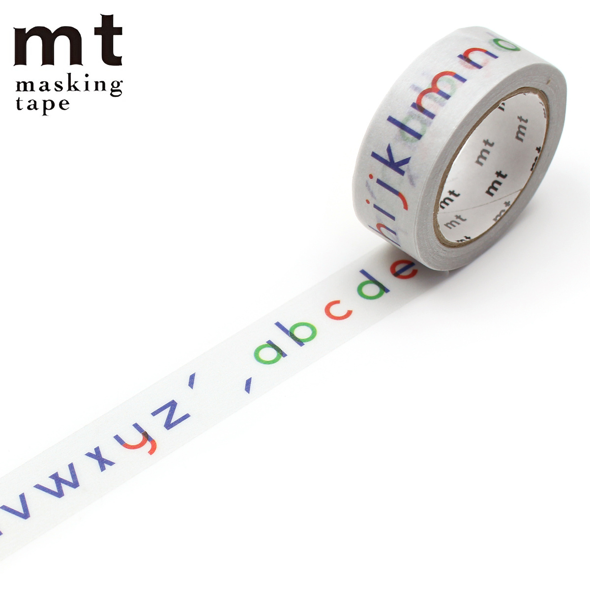 マスキングテープ mt PAPIER TIGRE L'alphabet 15mm×7m （ マステ カモ井 カモ井加工紙 貼ってはがせる シール ステッカー エムティー
