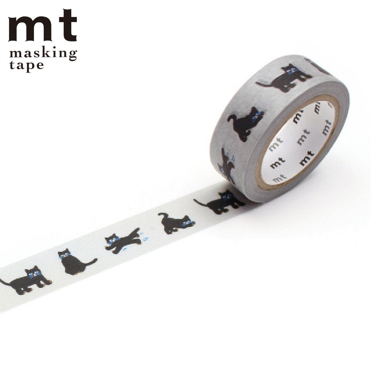 マスキングテープ mt SOU・SOU ねこ 15mm×7m （ マステ カモ井 カモ井加工紙 貼ってはがせる シール ステッカー エムティー ラッピング 手帳 デコレーション アレンジ おしゃれ 文房具 リメイク 手帳デコ ノート ）
