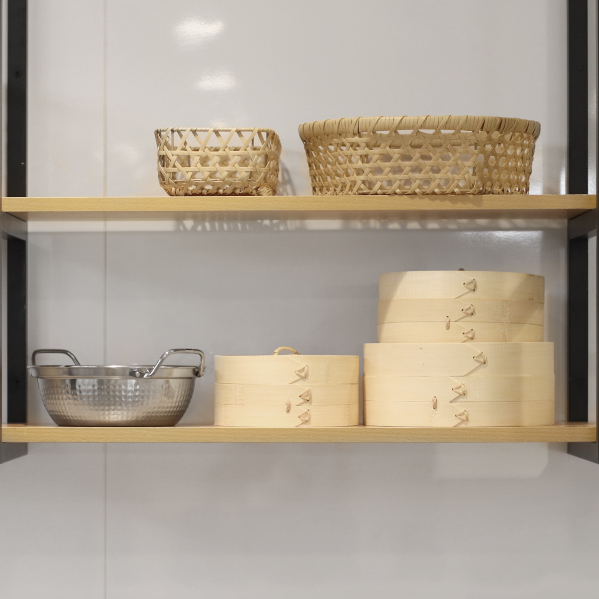 せいろ+鍋セット 24cm用 ( セイロ 鍋付き 鍋 セット 蒸し器 ガス火対応 IH対応 蒸籠 竹 蒸し鍋 24cm 中華蒸篭 中華蒸籠 点心 飲茶 小籠包 焼売 肉まん シュウマイ ステンレス鍋 調理鍋 万能鍋 両手鍋 )