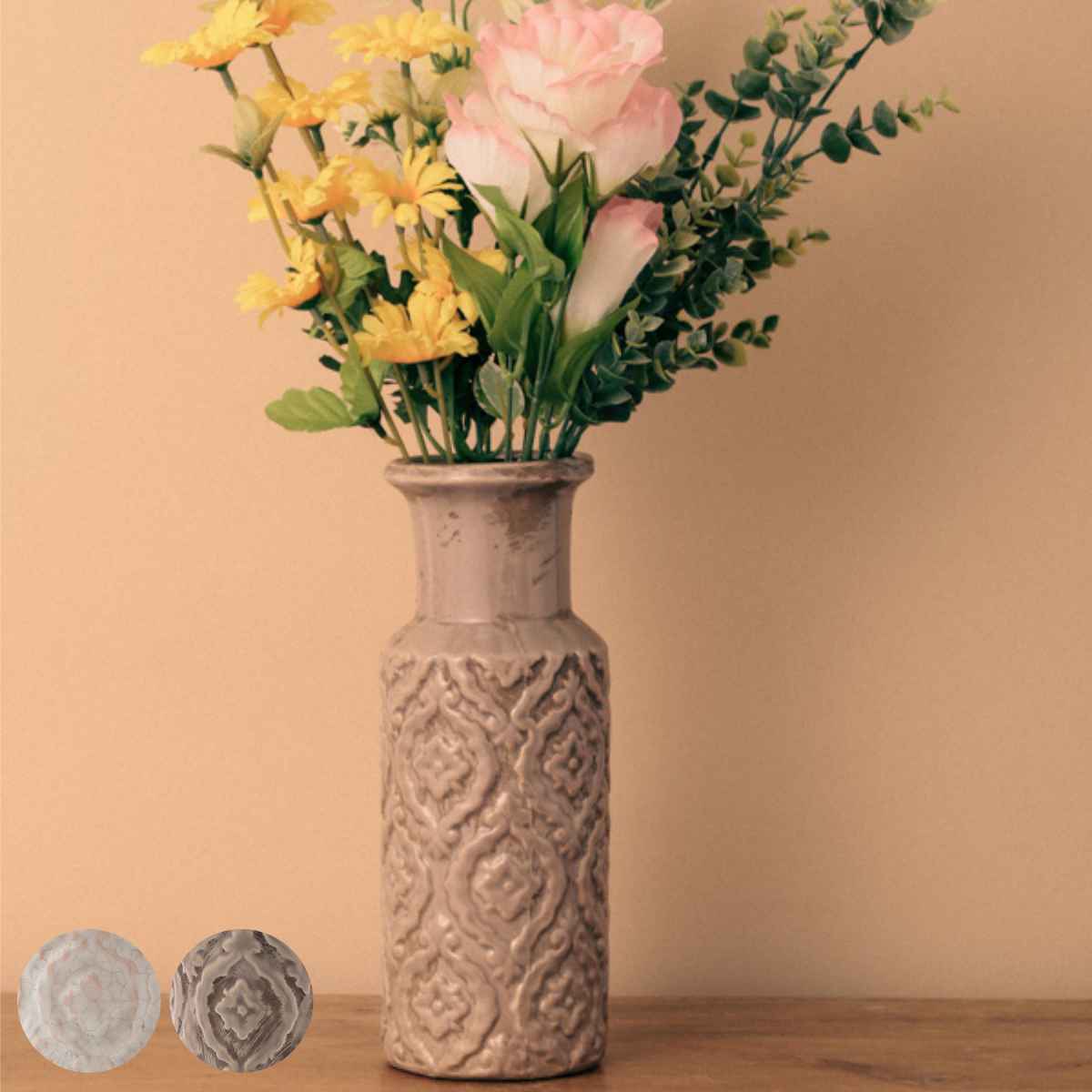 花瓶 セラミックベース 直径10×高さ26cm