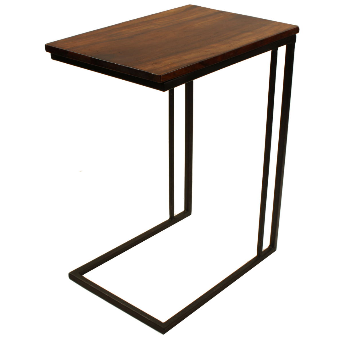 ソファサイドテーブル 高さ56cm コの字 木製 アイアン （ サイド