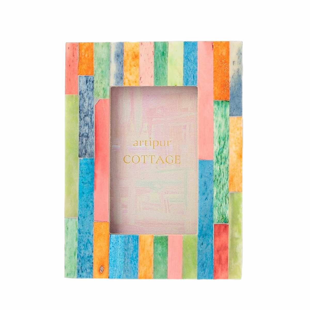 フォトフレーム ボーンミニフレーム S 名刺 チェキ キャメルボーン ( 写真立て フォトスタンド 写真 フレーム ミニ 小さめ インスタントカメラ ポップ インテリア 韓国 カラフル アクセント 壁掛け 縦 横 ニッチ 玄関 トイレ ) 【オレンジ】 オレンジ