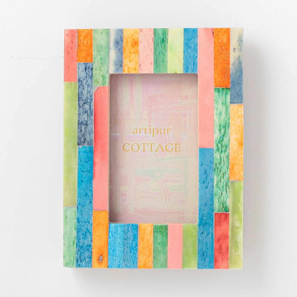 フォトフレーム ボーンミニフレーム S 名刺 チェキ キャメルボーン ( 写真立て フォトスタンド 写真 フレーム ミニ 小さめ インスタントカメラ ポップ インテリア 韓国 カラフル アクセント 壁掛け 縦 横 ニッチ 玄関 トイレ ) 【オレンジ】 オレンジ