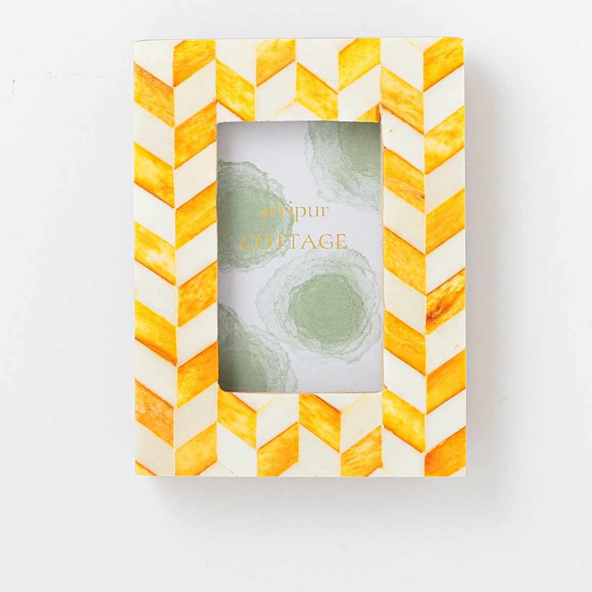 フォトフレーム ボーンミニフレーム S 名刺 チェキ キャメルボーン ( 写真立て フォトスタンド 写真 フレーム ミニ 小さめ インスタントカメラ ポップ インテリア 韓国 カラフル アクセント 壁掛け 縦 横 ニッチ 玄関 トイレ ) 【オレンジ】 オレンジ