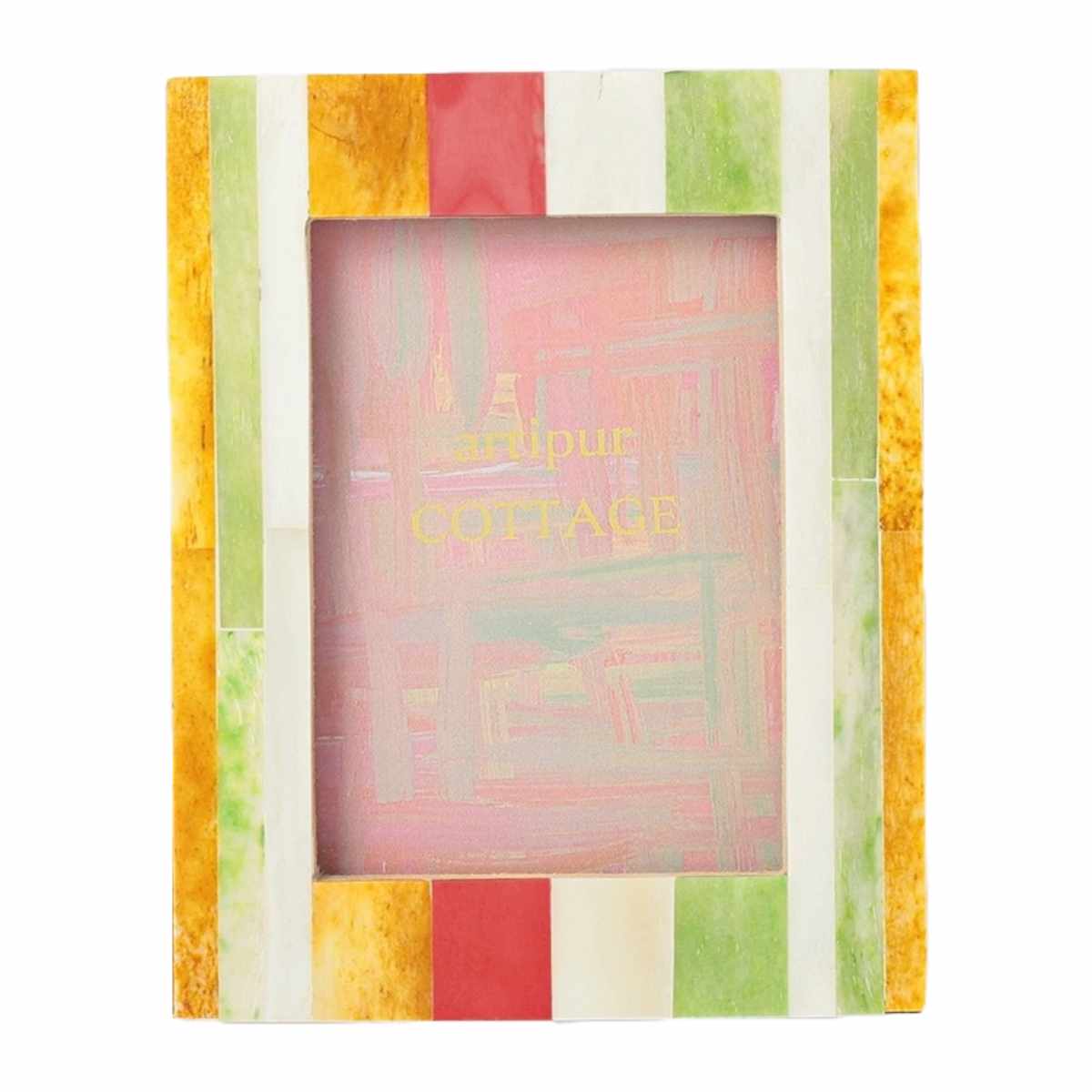 フォトフレーム ボーンミニフレーム L 名刺 チェキ キャメルボーン ( 写真立て フォトスタンド 写真 ミニ 小さめ インスタントカメラ ポップ トレカフレーム トレカ インテリア 韓国 カラフル アクセント 壁掛け 縦 横 ) 【ミックス】 ミックス