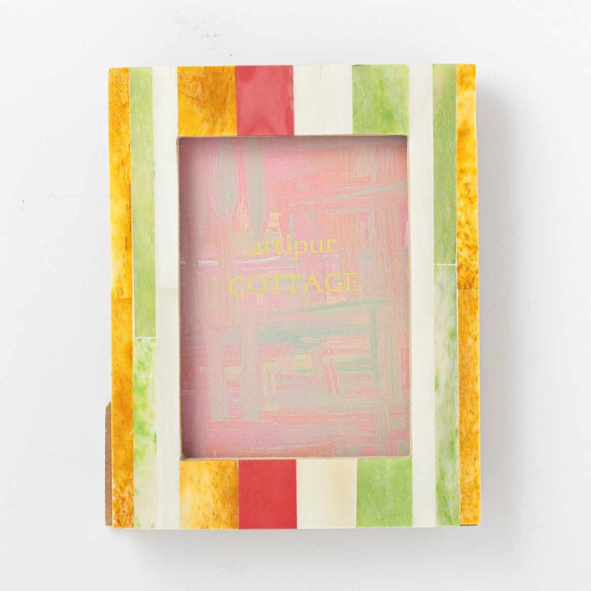 フォトフレーム ボーンミニフレーム L 名刺 チェキ キャメルボーン ( 写真立て フォトスタンド 写真 ミニ 小さめ インスタントカメラ ポップ トレカフレーム トレカ インテリア 韓国 カラフル アクセント 壁掛け 縦 横 ) 【ミックス】 ミックス