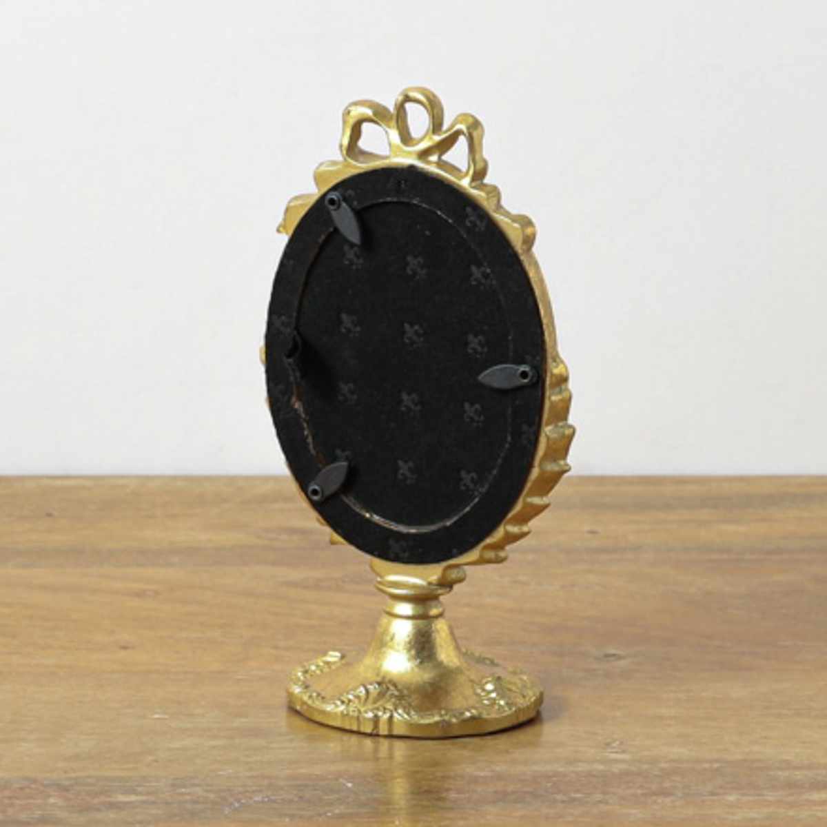 フォトフレーム フォトスタンド オーバル レジン ( 写真立て 写真 フレーム ミニ 小さめ 楕円形 アンティーク調 幅9.5cm ウエディングフォト 置き型 ウェルカムスペース ディスプレイ 写真フレーム 写真入れ ウエディング ) 【ゴールド】 ゴールド