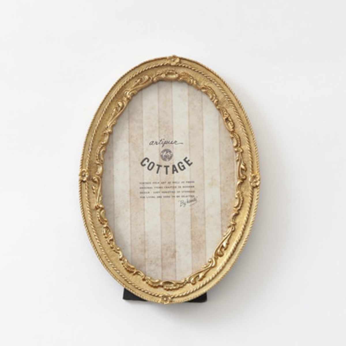 フォトフレーム オーバルフォトフレーム レジン ( 写真立て 写真 フレーム 楕円形 アンティーク調 ウエディングフォト 置き型 幅13cm 壁掛け ウェルカムスペース ディスプレイ 写真フレーム 写真入れ ウエディング ) 【ゴールド】 ゴールド