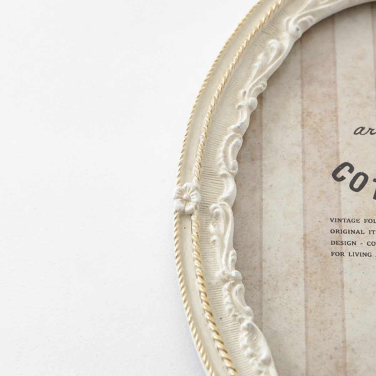 フォトフレーム オーバルフォトフレーム レジン ( 写真立て 写真 フレーム 楕円形 アンティーク調 ウエディングフォト 置き型 幅13cm 壁掛け ウェルカムスペース ディスプレイ 写真フレーム 写真入れ ウエディング ) 【ゴールド】 ゴールド