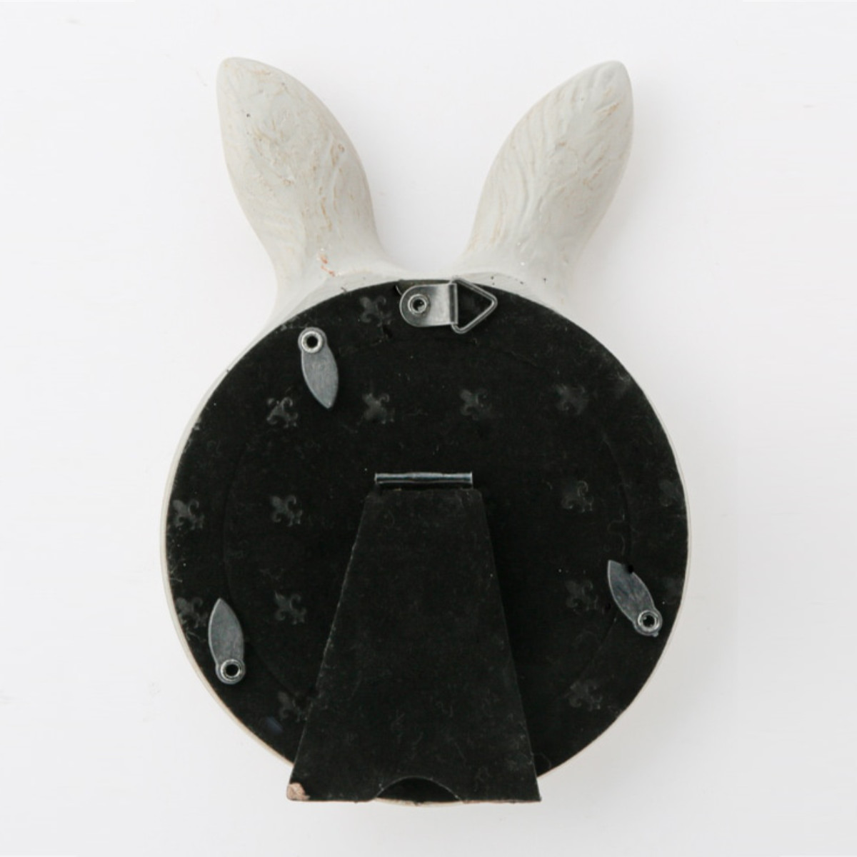 フォトフレーム うさぎフォトフレーム レジン ( 写真立て フォトスタンド 写真 フレーム ミニ 小さめ うさぎ型 ウサギ 幅10.5cm 丸窓 アンティーク加工 動物フレーム 手のひらサイズ 壁掛け 置き型 ウエディングフォト ) 【グレー】 グレー