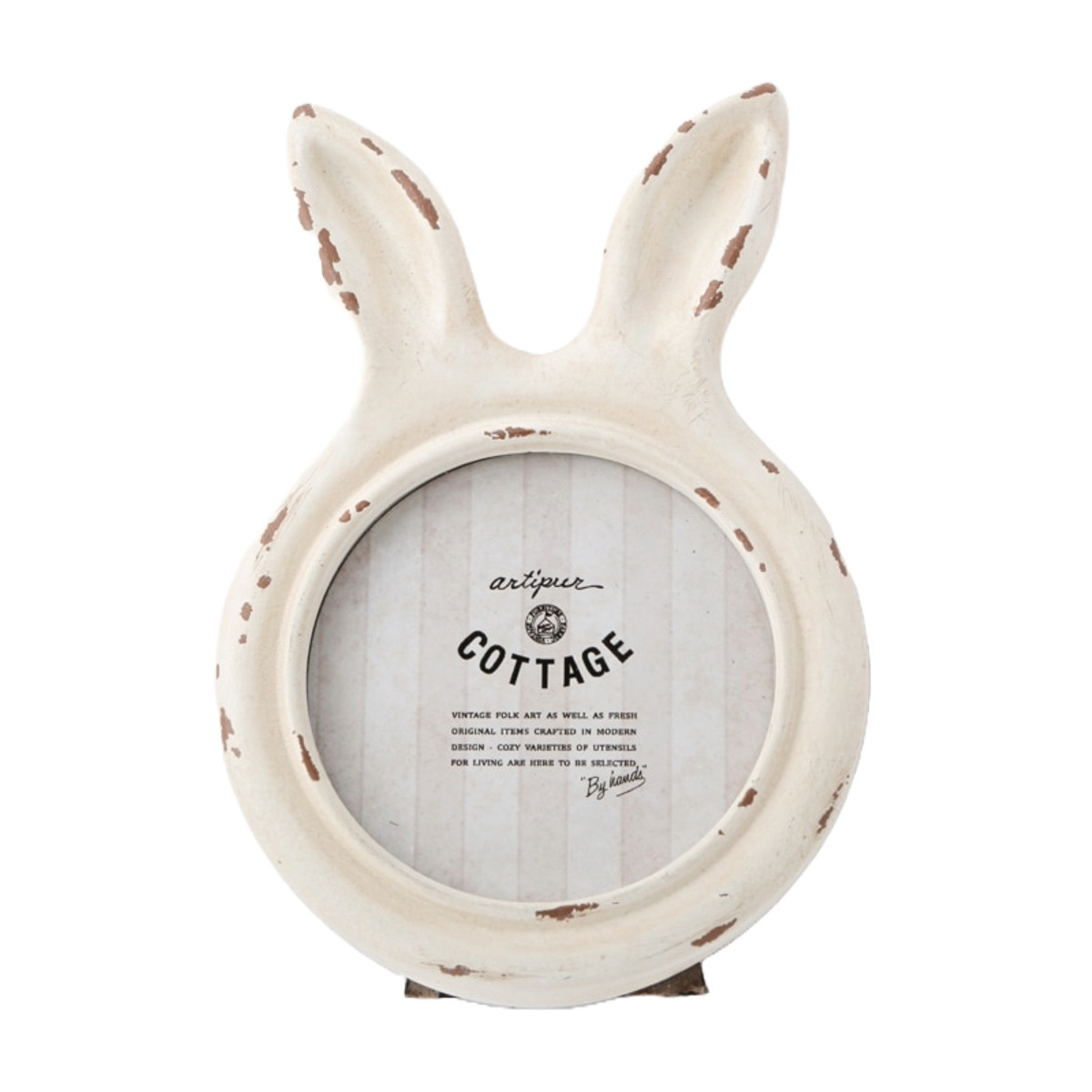 フォトフレーム うさぎフォトフレーム レジン ( 写真立て フォトスタンド 写真 フレーム ミニ 小さめ うさぎ型 ウサギ 幅10.5cm 丸窓 アンティーク加工 動物フレーム 手のひらサイズ 壁掛け 置き型 ウエディングフォト ) 【グレー】 グレー