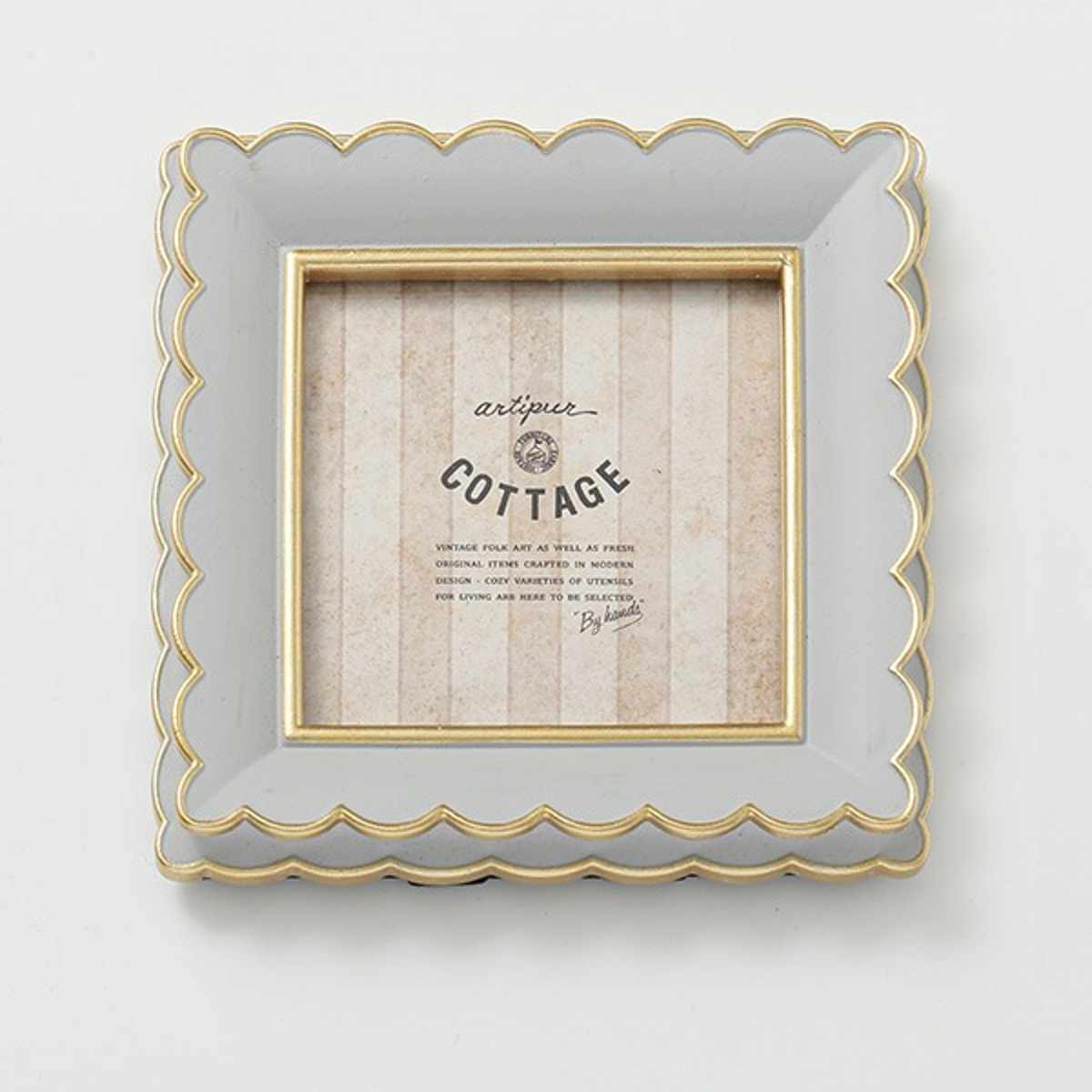 フォトフレーム スクエア波形フォトフレーム スクエア レジン ( 写真立て フォトスタンド 写真 フレーム ミニ 小さめ ましかく 正方形 幅15cm かわいい アンティーク調 ましかくプリント 壁掛け 置き型 ウエディングフォト ) 【ピンク】 ピンク