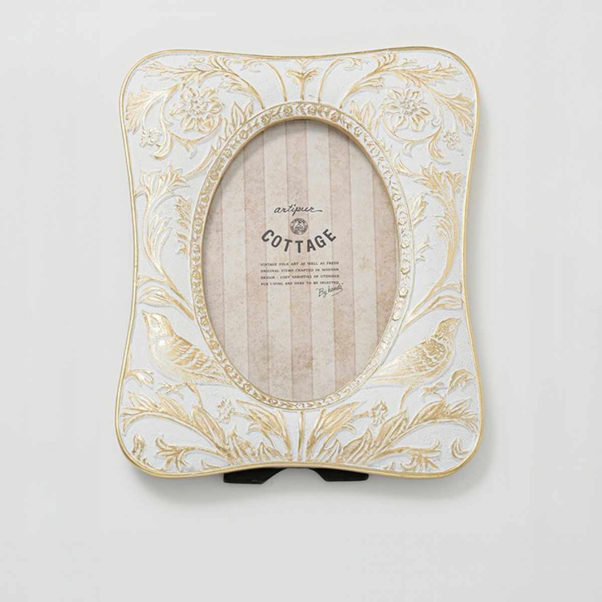 フォトフレーム 花鳥フォトフレーム レジン ( 写真立て フォトスタンド 写真 フレーム L判 標準プリントサイズ はがきサイズ KG判 上品 アンティーク調 ウエディングフォト 壁掛け 置き型 縦 横 ピクチャーフレーム エレガント ) 【ピンク】 ピンク