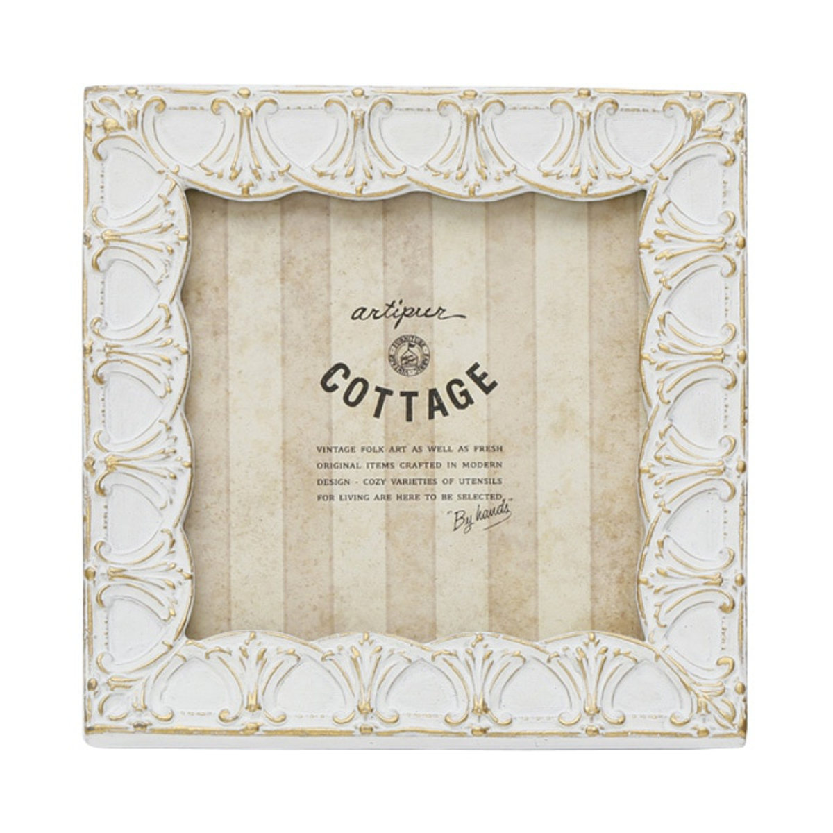 フォトフレーム S スクエア レジン ( 写真立て フォトスタンド 写真 フレーム ポストカード ましかく 正方形 幅14cm アンティーク調 ウエディングフォト ましかくプリント 壁掛け 置き型 ウェルカムスペース ピクチャーフレーム ) 【グレー】 グレー